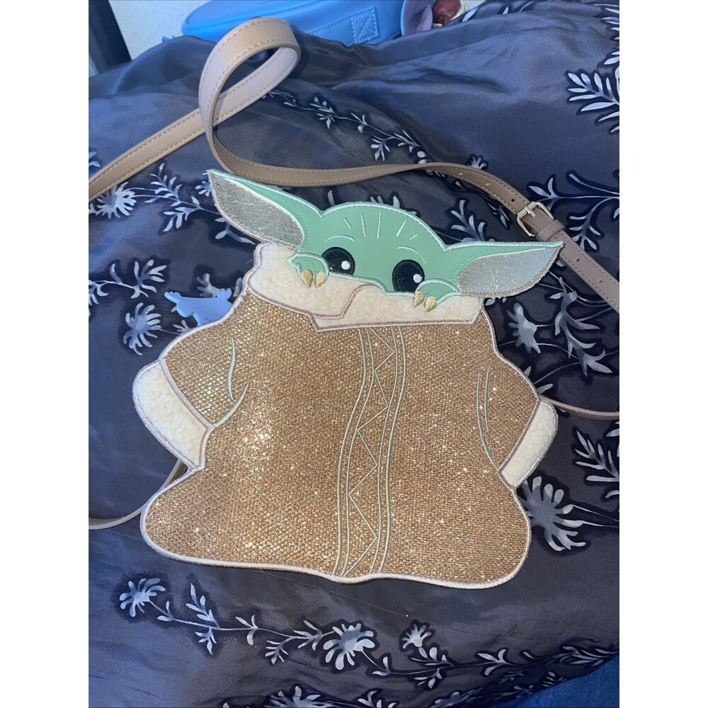 Danielle Nicole Star Wars Mandalorian Grogu Baby Yoda Crossbody Bag Purse Euc
